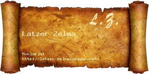 Latzer Zelma névjegykártya